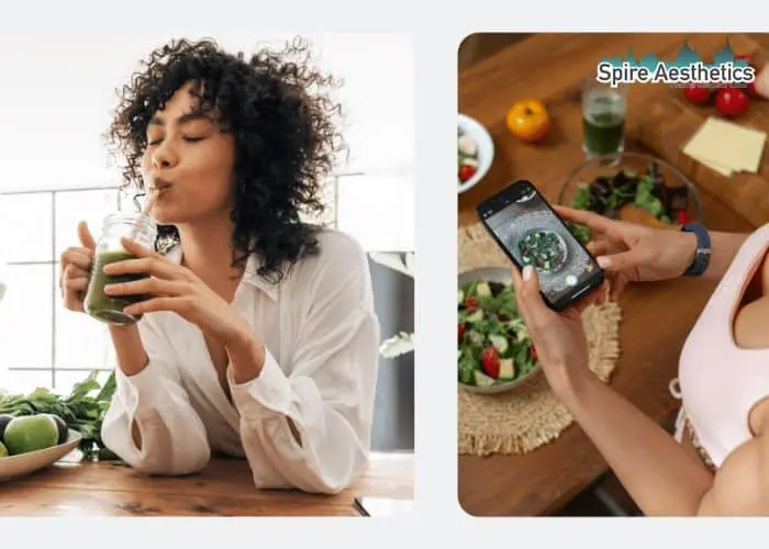 Image of woman looking into her diet and fat freezing Stirling to improve her health