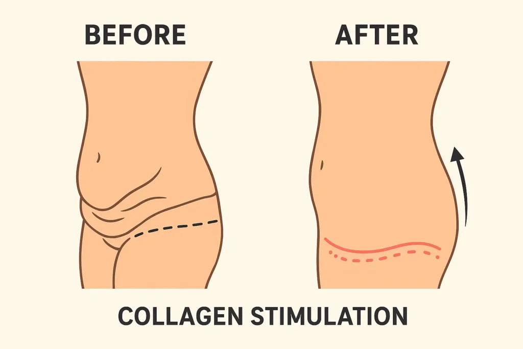 Before and after results for sagging skin after weight loss injections Stirling