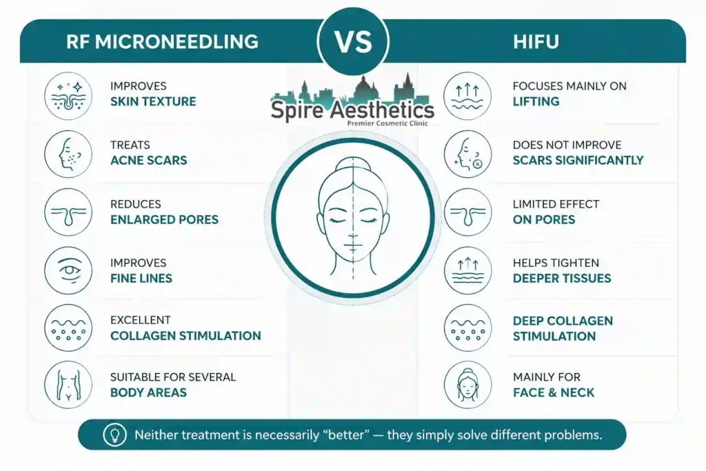 RF Microneedling vs HIFU: Which Treatment Gives Better Results Stirling?